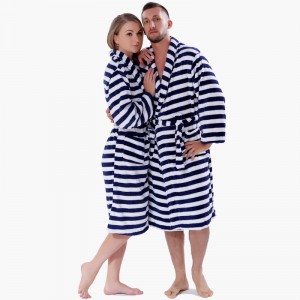 Aikuisten raidalliset kaaput miesten naisten pyjamat