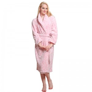 Aikuisten leikkausfleece-naisten pyjama syksyn talvi kylpytakit